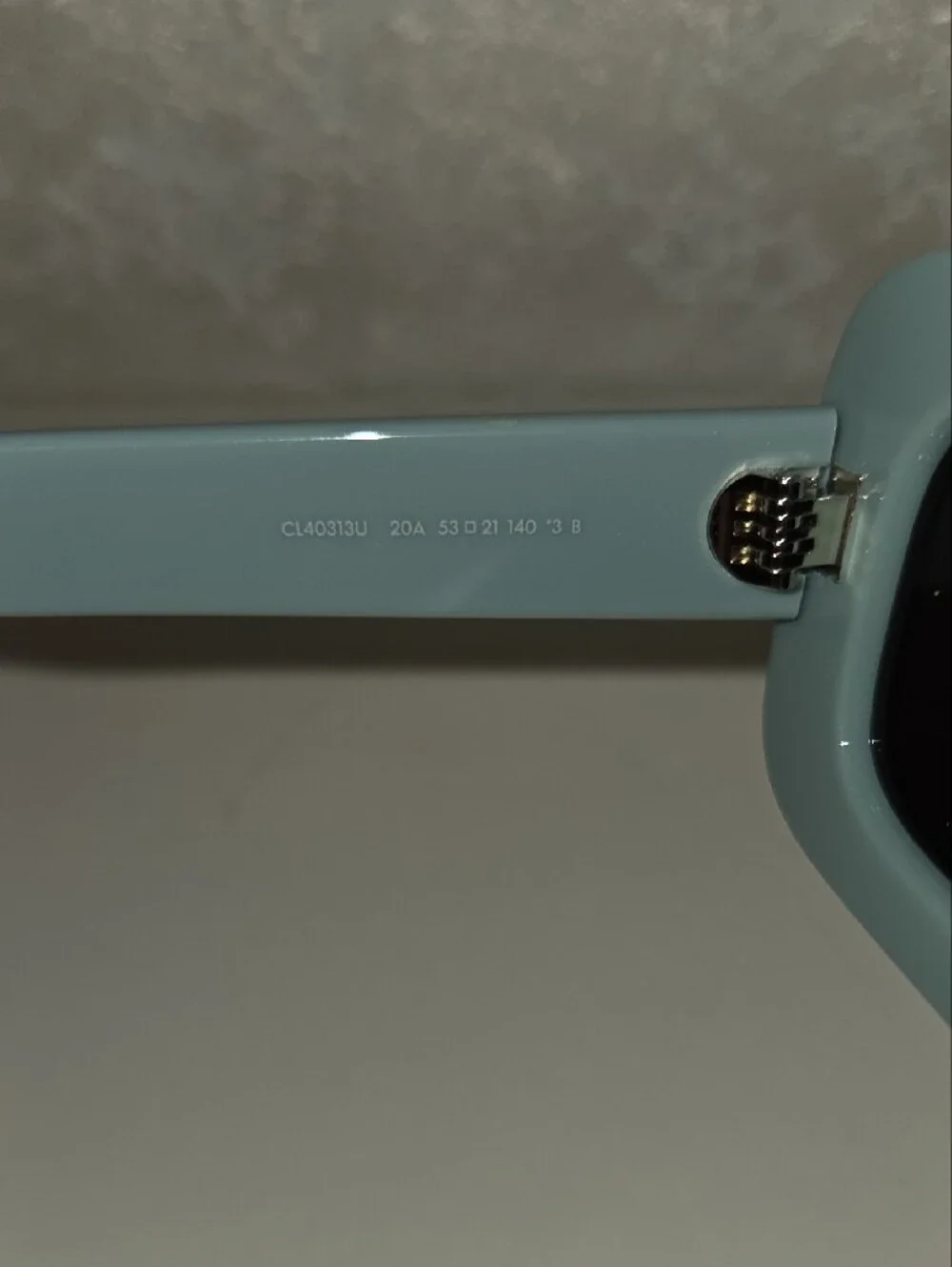 Celine Rectangular Sunglasses in Pale Blue with Dark Lenses